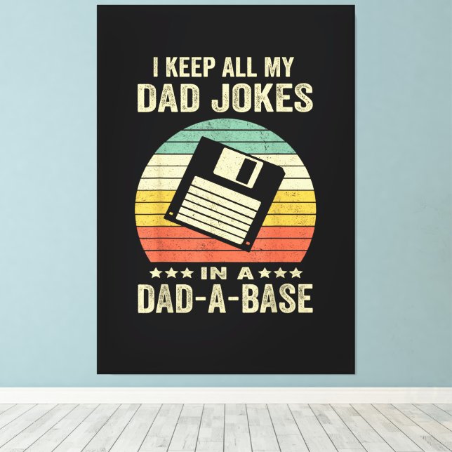 Toile Blagues drôles de papa pour hommes dans dad-a-Base (Insitu (Plancher de Bois))