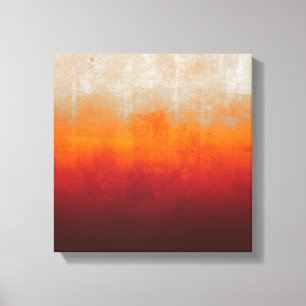 Toile Blanc gris jaune orange rouge rustique Abstrait