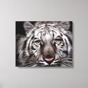 Toile blanche enveloppée de tigre