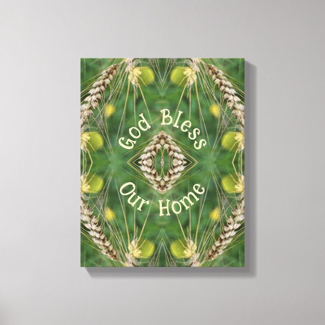 Toile Bless Our Home Dried Grass Abstrait (Recto)