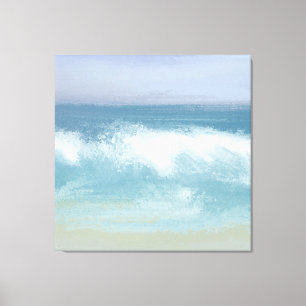 Toile Bleu Abstrait de la mer briser vague dans l'aquare