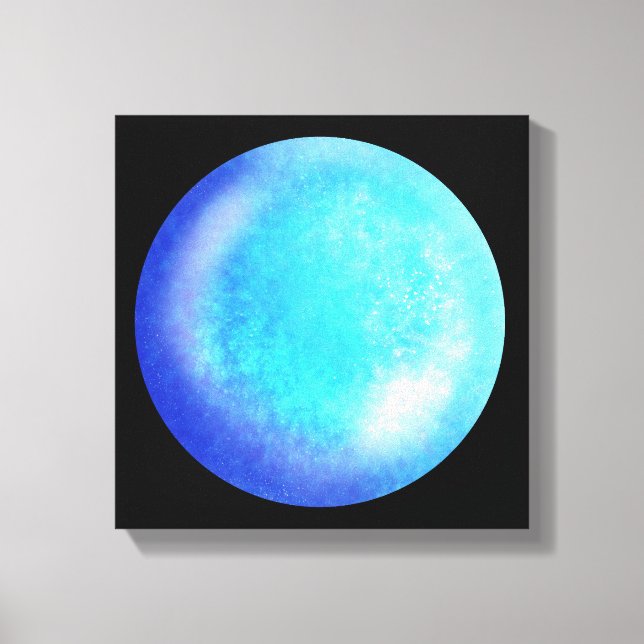 Toile Bleu Galaxy Orb - Canvas Bleu Tranquille Imprimer (Recto)