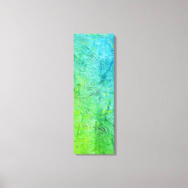 Toile Bleu Jaune Vert tendance Art Abstrait moderne (Recto)