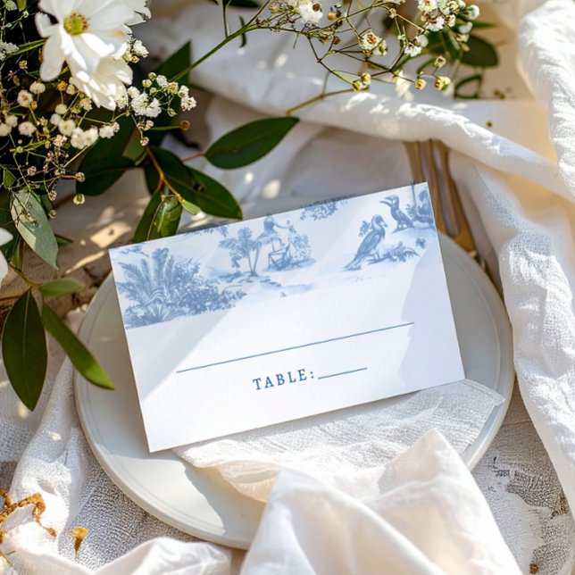Toile Bleue Côte Mariage Cartes de Place (Créateur téléchargé)