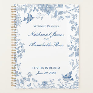 Toile Bleue De Jouy Vintage Mariage Floral