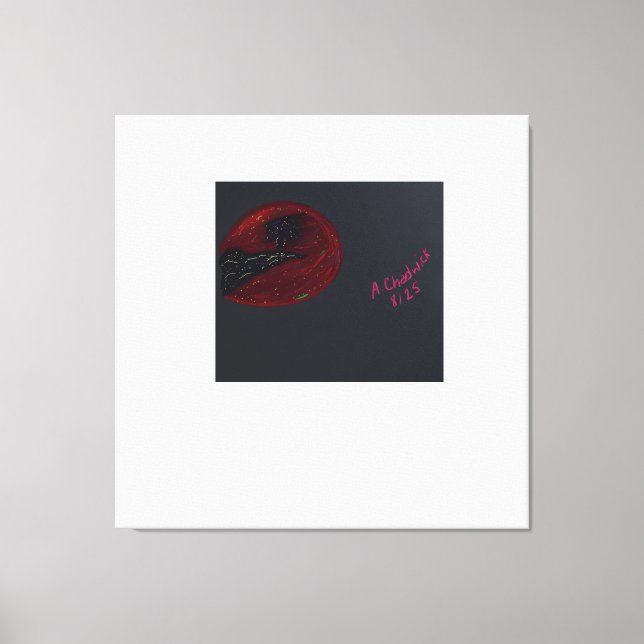 Toile Blood Moonlit Night Stretched Canvas Print (Recto)