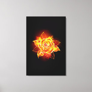 Toile Blooming Fire Rose