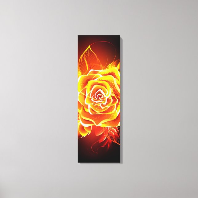 Toile Blooming Fire Rose (Recto)