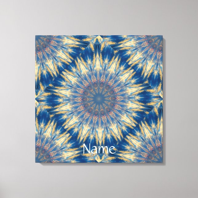 Toile Blue Chakra Kaleidoscope Thunder_Cove (Recto)