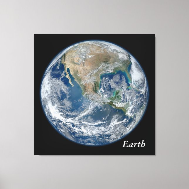 Toile Blue Earth - Personnalisable (Recto)