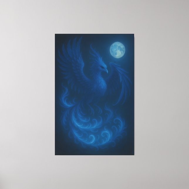 Toile Blue Moon Phoenix · Fine Art Canvas Print (Recto)