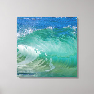 Toile Blue Ocean Summer Beach Waves