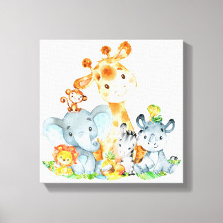 Toile Blue Watercolor Cute