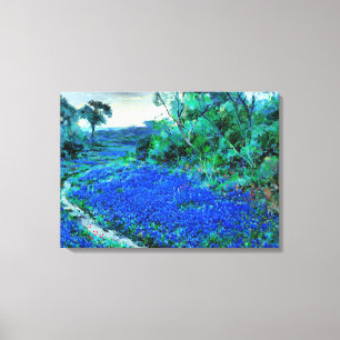 Toile Bluebonnets au Misty Morning, art