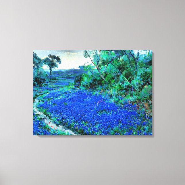 Toile Bluebonnets au Misty Morning, art (Recto)