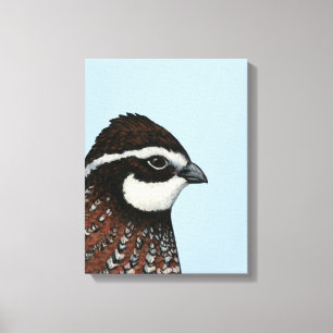 Toile Bobwhite Quail Head