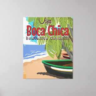 Toile Boca Chica affiche de voyage vintage