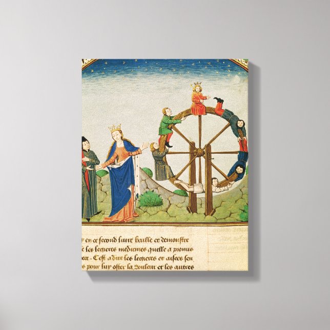 Toile Boethius avec la roue de la fortune (Recto)