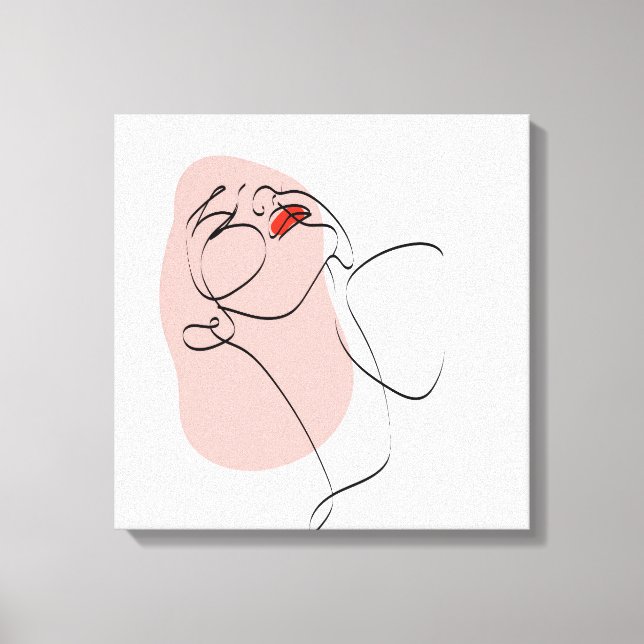 Toile Bohemian Line Art Arrière - plan (Recto)