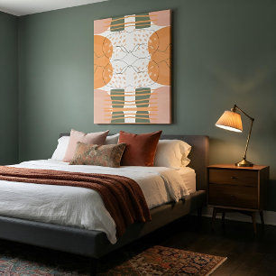 Toile Boho Art Abstrait Organique Moderne Minimaliste