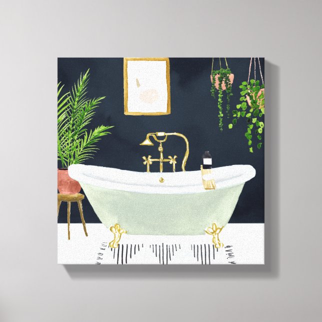 Toile Boho Bath I (Recto)