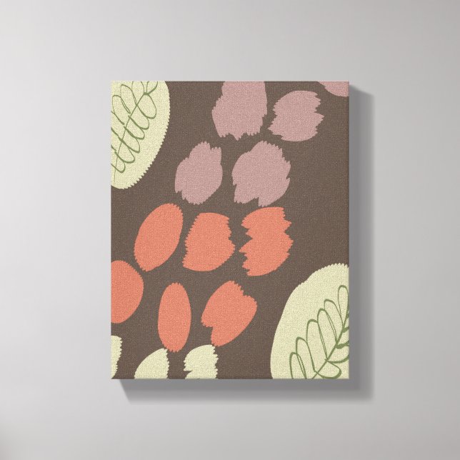 Toile Boho Bio Botanique Giraffe Doodles (Recto)