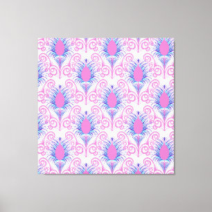 Toile Boho Peacock Bijou en plumes Tone-Neon rose