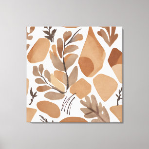 Toile Boho Rock Leaf style d'art botanique Simple modern