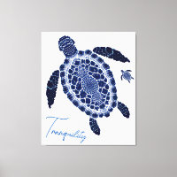Boho Tranquillité Tortues de mer Étendu Canvas Art