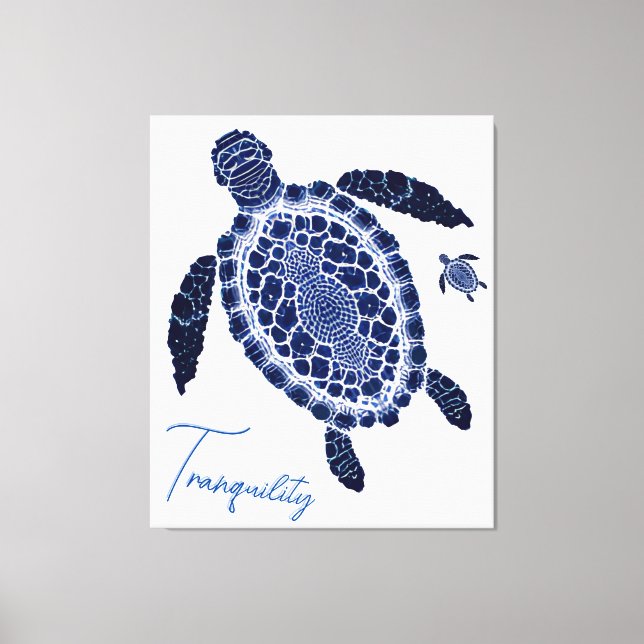Toile Boho Tranquillité Tortues de mer Étendu Canvas Art (Recto)