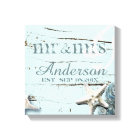 bois BLue Seashells Beach Mariage m et mme