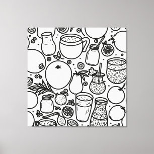 Toile Boissons saines Imprimer Nouveauté : OEuvres mural