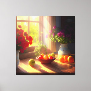 Toile Bol de Fruit et Fleurs au soleil 9