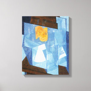 Toile Bol de fruits par Juan Gris, Nature morte cubiste 