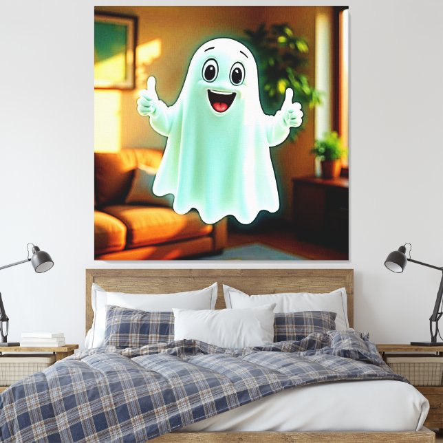 Toile Bon Fantôme : les pouces vers le haut (Insitu(Chambre))