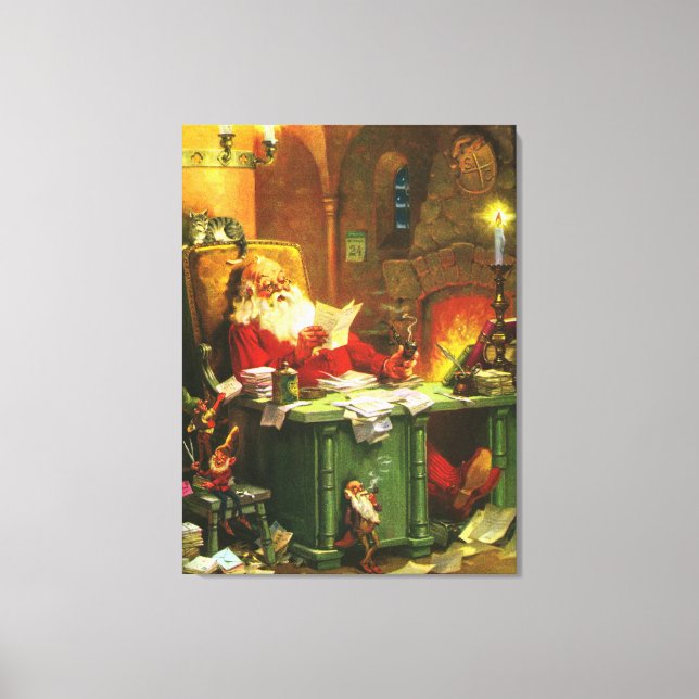 Toile Bon Vieux Père Noël (Recto)