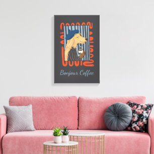 Toile Bonjour Café