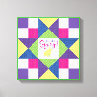 Bonjour Spring Ohio Star Quilt Block Motif