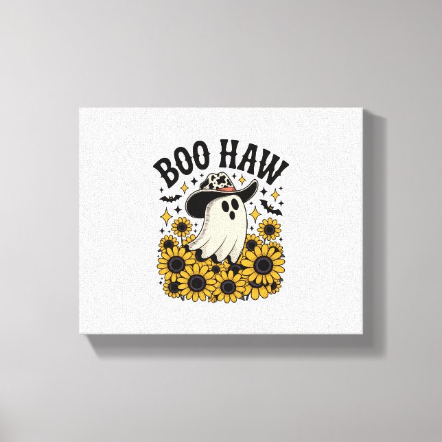 Toile Boo Haw Cow Ghost Halloween Occidentale (Recto)