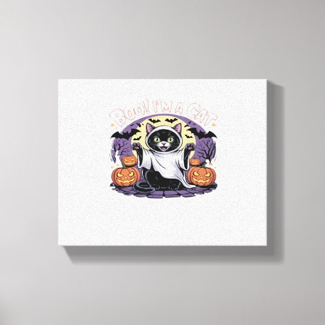 Toile Boo Je suis un T-Shirt surdimensionné Chat (Recto)