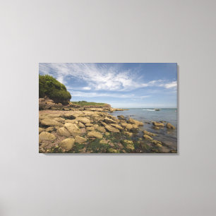 Toile Bord de la mer rocheux avec le déplacement de