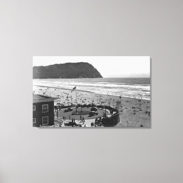 Toile Bord de mer, Oregon Beach Scene de Air Photo (Recto)