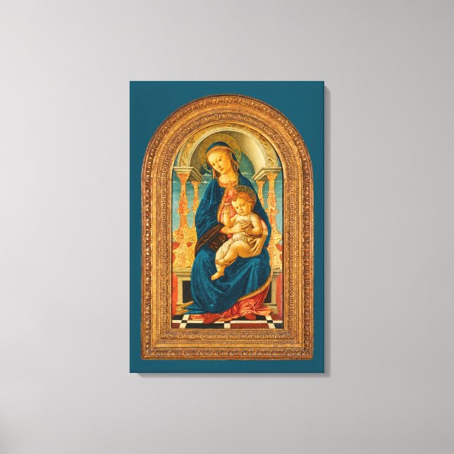 Toile Botticelli (1445-1510) Madonna & Child Enthroned (Recto)