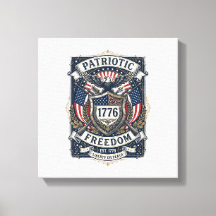 Toile Bouclier de bataille patriotique 1776 Sym