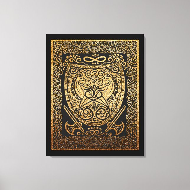 Toile Bouclier des guerriers d'or - Infini inspiré par V (Recto)