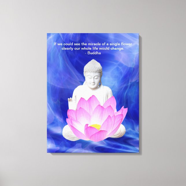 Toile Bouddha citation Lotus flower (Recto)