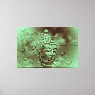 Toile bouddha en vert
