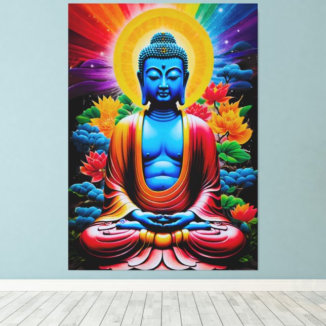 Toile Bouddha Éveil lumineux (Insitu (Plancher de Bois))