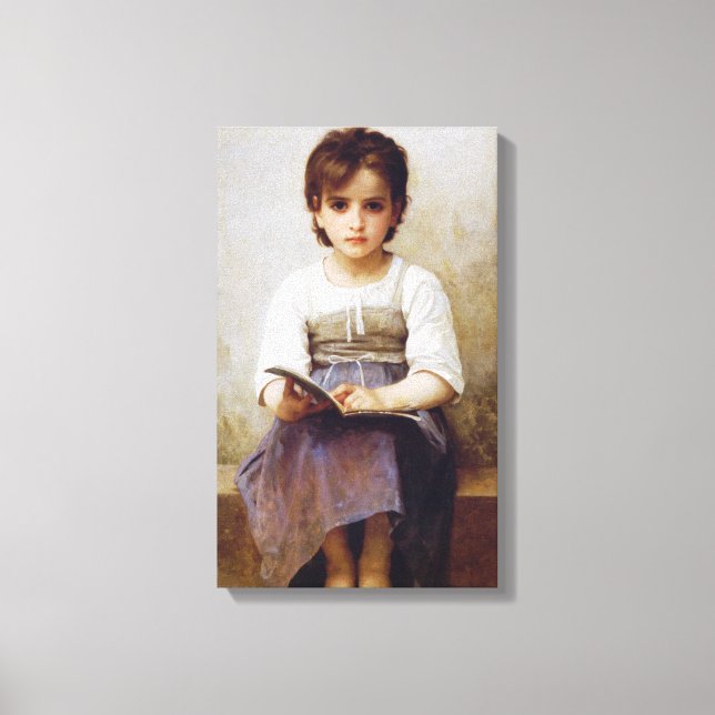 Toile Bouguereau La dure leçon (Recto)