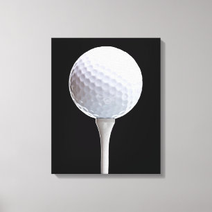 Toile Boule et pièce en t de golf sur le noir - modèle